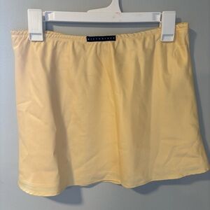 missguided yellow mini skirt